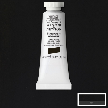 WN DESIGNERS GOUACHE 14ml - LAMP BLACK 0605337