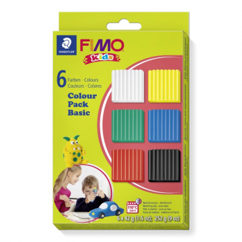 FIMO KIDS BASIC COLOUR SET 6 BLOCKS 8032 01