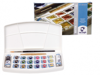 18 PAN & 2 TUBES 20HP8618 VAN GOGH WATERCOLOUR SET