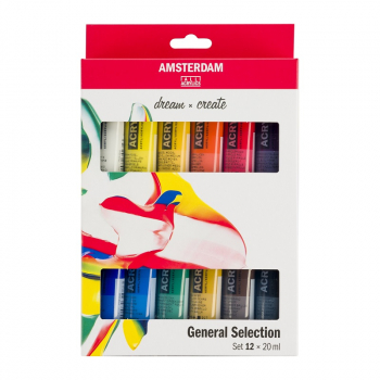 ROYAL TALENS AMSTERDAM ACRYLIC 12 SET 12 x 20ml 17820412
