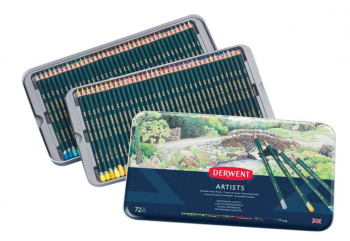 DERWENT ARTIST PENCILS TIN OF 72 32097