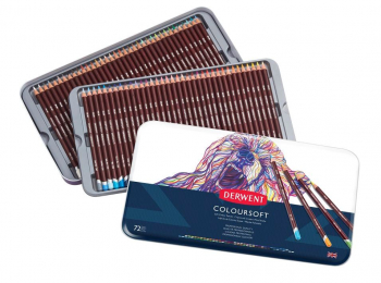 DERWENT COLOURSOFT PENCILS TIN OF 72 0701029