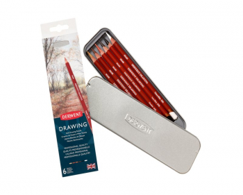 DERWENT DRAWING PENCIL 6 TIN 701089