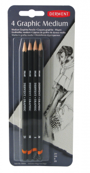 DERWENT GRAPHIC DESIGNER BLISTER OF 4 MEDIUM 39004