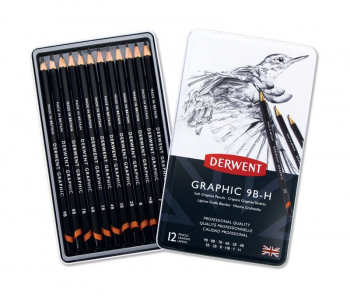 DERWENT GRAPHIC SKETCHING SET SOFT 12's 9BH 34215
