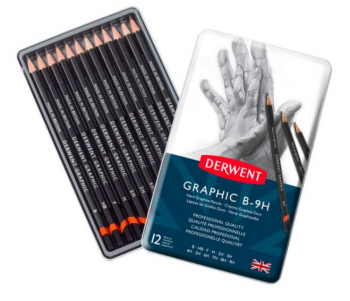 DERWENT GRAPHIC TECHNICAL SET HARD /12's B9H 34213