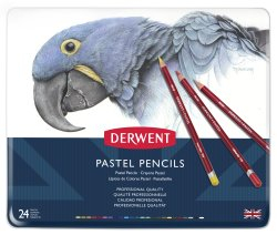 DERWENT PASTEL PENCILS TIN OF 24 32992