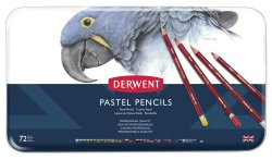 DERWENT PASTEL PENCILS TIN OF 72 32996