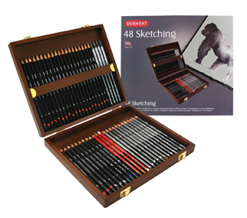 DERWENT SKETCHING PENCIL 48 WOODEN BOX 0700759