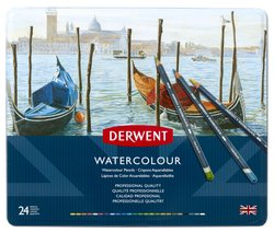 DERWENT WATERCOLOUR PENCIL 24 TIN 32883