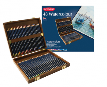 DERWENT WATERCOLOUR PENCIL 48 WOODEN BOX 0700758