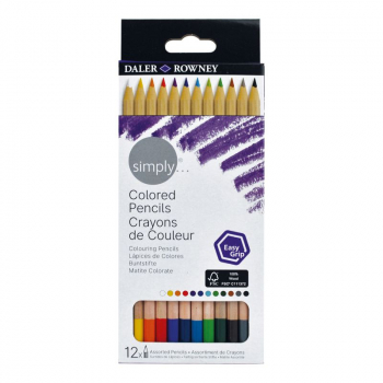 DR SIMPLY HEXAGONAL COLOUR PENCIL 12PCS SET D646250012