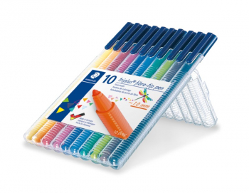 STAEDTLER TRIPLUS COLOR FIBRE TIP DESKTOP BOX 10PCS 323SB10