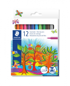 STAEDTLER BASIC FIBRE TIPS 12PK 325 C12