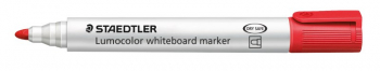 STAEDTLER LUMOCOLOR WHITEBOARD MARKER BULLET TIP RED 351-2