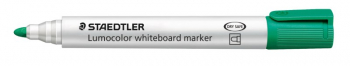 STAEDTLER LUMOCOLOR WHITEBOARD MARKER BULLET TIP GREEN 351-5