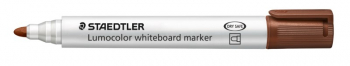 STAEDTLER LUMOCOLOR WHITEBOARD MARKER BULLET TIP BROWN 351-7