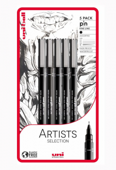 UNI PIN 5PC PLASTIC FREE PACK ARTISTS SELECTION 238212793