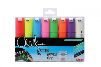 PWE-8K UNI CHALK 8 PACK BROAD CHISEL ASSORTED 5012788046762