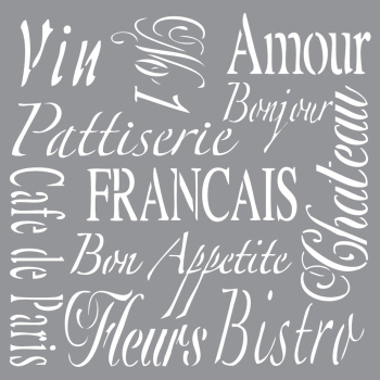FRENCH LIVING 12Inchx12Inch AMERICANA® DECOR<sup>(TM)</sup> STENCIL