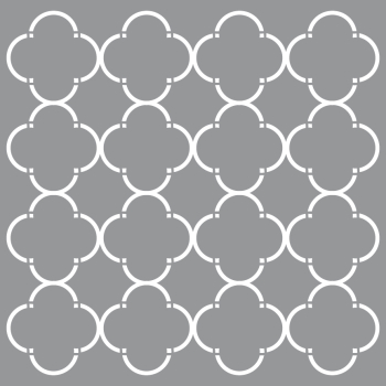 MOD QUATREFOIL 12Inchx12Inch AMERICANA® DECOR<sup>(TM)</sup> STENCIL