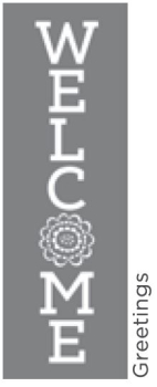 GREETINGS 6Inchx18Inch AMERICANA® DECOR<sup>(TM)</sup> STENCIL