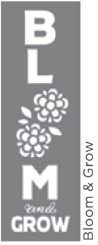 BLOOM & GROW 6Inchx18Inch AMERICANA® DECOR<sup>(TM)</sup> STENCIL