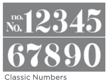 CLASSIC NUMBERS 6Inchx18Inch 2-PART AMERICANA® DECOR<sup>(TM)</sup> STENCIL