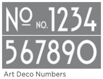 ART DECO NUMBERS 6Inchx18Inch 2-PART AMERICANA® DECOR<sup>(TM)</sup> STENCIL