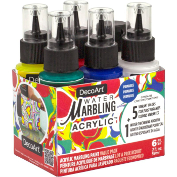 DECO ART PRIMARY WATER MARBLING ACRYLIC SET DASK682-B