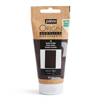 PEBEO ORIGIN ACRYLICS 60ml BURNT UMBER 817034