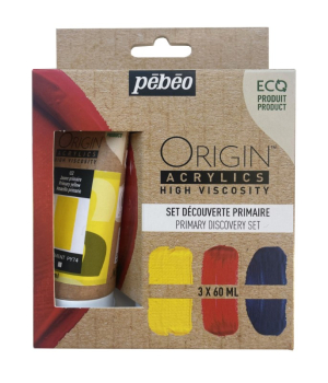 PEBEO ORIGIN ACRYLICS 3 x 60ml DISCOVERY SET PRIMARY 817410