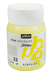 PEBEO 022 LEMON CADMIUM YELLOW 500ml STUDIO ACRYL H 179022