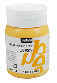 PEBEO 023 MED. CADMIUM YELLOW 500ml STUDIO ACRYLIC 179023