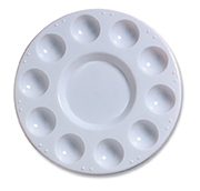 PLASTIC CIRCULAR 10 WELL PALETTE 17cm DIAMETER