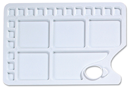 PLASTIC 23 WELL RECTANGULAR PALETTE 340mm x 235mm