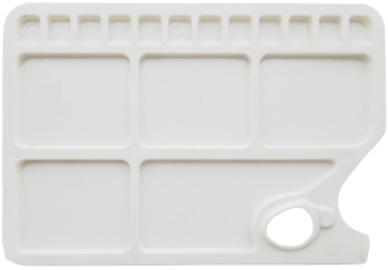 PLASTIC 17 WELL RECTANGULAR PALETTE LARGE 340mmx235mm