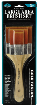 R&L 3PC GOLD TAKLON BRUSH SET RART-140