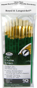 ROYAL WHITE BRISTLE BRUSH SET OF 10   SVP5