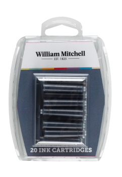 BLACK CALLIGRAPHY INK 20 PACK CARTRIDGES WM MITCHELL 30103