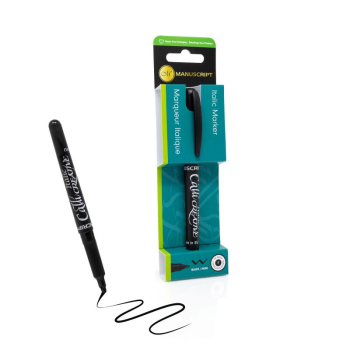 MANUSCRIPT ITALIC MARKER 1.4mm FINE BLACK MM60081