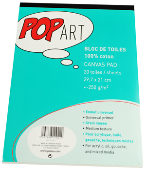 PEBEO COTTON CANVAS PAD A4 POP ART 20 SHEETS  811021