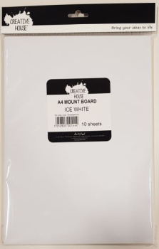 DR MOUNTBOARD A4 ICE WHITE 10 PACK CREATIVE HOUSE