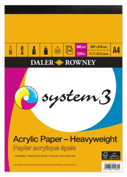 DR SYSTEM3 HEAVYWEIGHT ACRYLIC PAD A4 360G 15SH D403650400