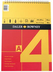 DR SERIES A SPIRAL PAD A4 RED/YELLOW (150gsm) 405010400
