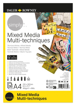 DR SIMPLY MIXED MEDIA PAD A4 160G 30SH D437736400