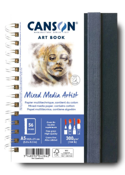 CANSON ART BOOK WB MIXED MEDIA ARTIST PORTRAIT A5 C31200L005