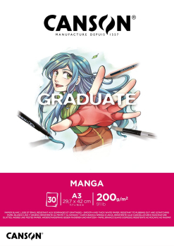 CANSON GRADUATE MANGA PAD A3 200G 30SH C31250P031