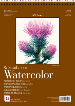 STRATHMORE 400 SERIES W/COLOUR PAD 300G 9x12Inch 12SH P440-1-4