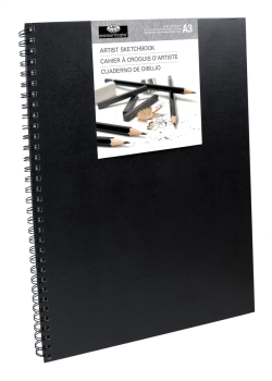 R&L A3 SKETCHBOOK WITH SIDE SPIRAL RSB-A3